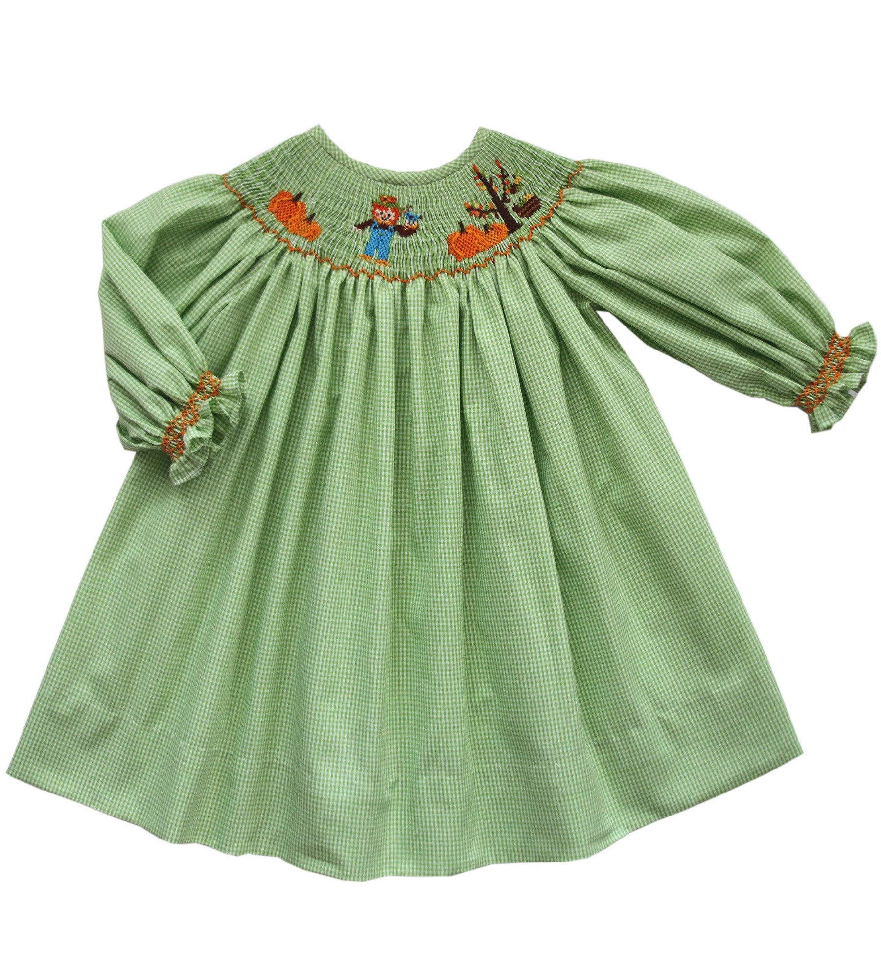 Hand Smocked Long Sleeve Girls Dresses